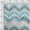 thumbnail image 2 of oneOone Georgette Viscose Iris Blue Fabric Ikat Craft Projects Decor Fabric Printed By The Yard 42 Inch Wide, 2 of 6