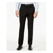 REACTION KENNETH COLE Mens Black Slim Fit Stretch Pants W30/ L30