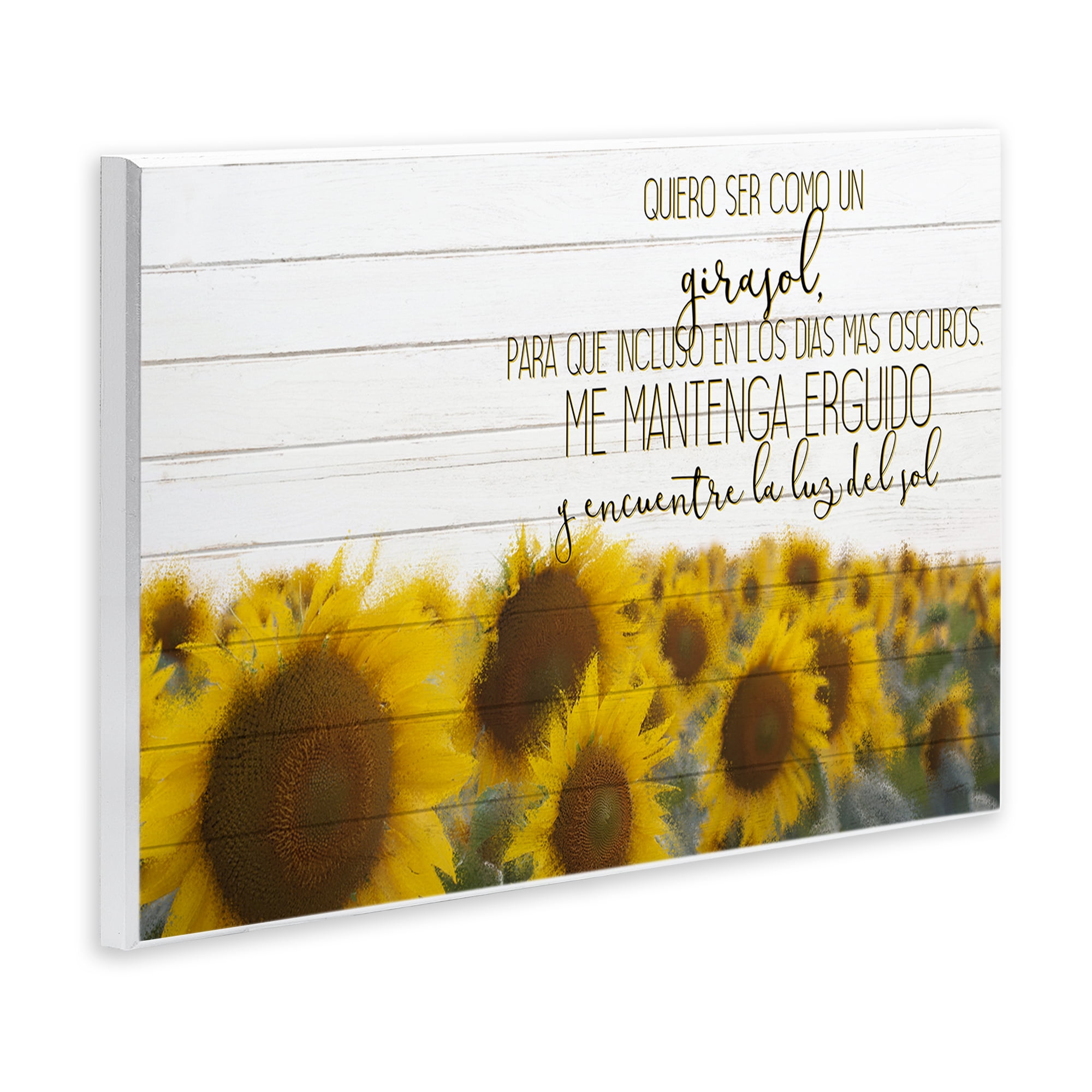 Stupell Industries Quiero Ser Como un Girasol Inspirational Quotes & Sayings Painting Unframed Art Print Wall Art, 19 x 13