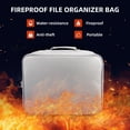thumbnail image 3 of TFixolFireproof File Document Bag Safety Organizer Zipper Closure Fire & Water Resistant Money Pouch Multi-Layer Card Case with Lock for Home Office Travel Passport Certificates, 3 of 7
