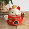 thumbnail image 3 of Adornos de gato de la decoración de coche chino Fengshui fortuna estatua de escultura oriental para tienda de oficina decoración de Medio Macarena Estatua del gato de la suerte, 3 of 8