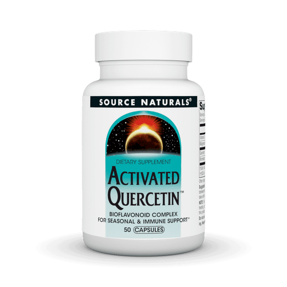Source Naturals Activated Quercetin, Bioflavanoid Complex, for Seasonal & Immune Support - 50 Capsules