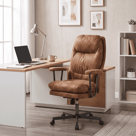 suede ergonomic office chair with product
