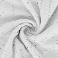thumbnail image 5 of Meichang Womens Cold Shoulder Tops Summer Short Sleeve V Neck Tees Eyelet Embroidery Blouses Casual Loose Fitting Solid Color Tunic Tops White S, 5 of 6