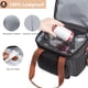 thumbnail image 5 of Bolsa Térmica Doble Bento para Camping y Picnics - 28 X 26 X 18 Cm. Bolsa Térmica a Prueba de Fugas con Correa para El Hombro - Negro/Gris/Azul, 5 of 7