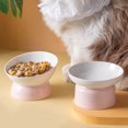 thumbnail image 4 of Cuenco de cerámica para perros y gatos, cuenco para mascotas con protección alta para los pies, comederos para el cuello cervical, utensilios de comida para mascotas, 4 of 5