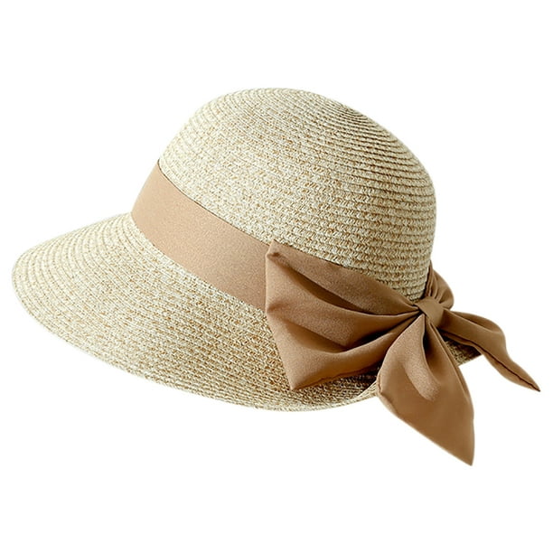Nobrand Straw Hat Fashion Foldable Big Bow Beach Sun Hat Fisherman Hat For Women Other