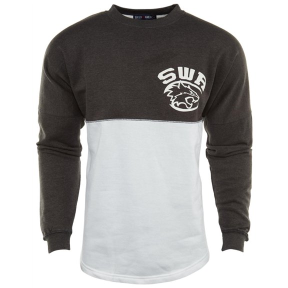 Basix Of America SWR Softball Two Tone Fleece Crewneck Pullover Sweatshirt Unisex Style : CNR-5000