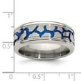 thumbnail image 6 of Edward Mirell Titanium Blue Anodized Reptile Pattern Brushed/Polished 9mm Band, 6 of 6