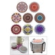 thumbnail image 5 of Posavasos redondos de cerámica absorbente para cocina, 6/8 unidades, con soporte para decoración de mesa de comedor 8 piezas, 5 of 9