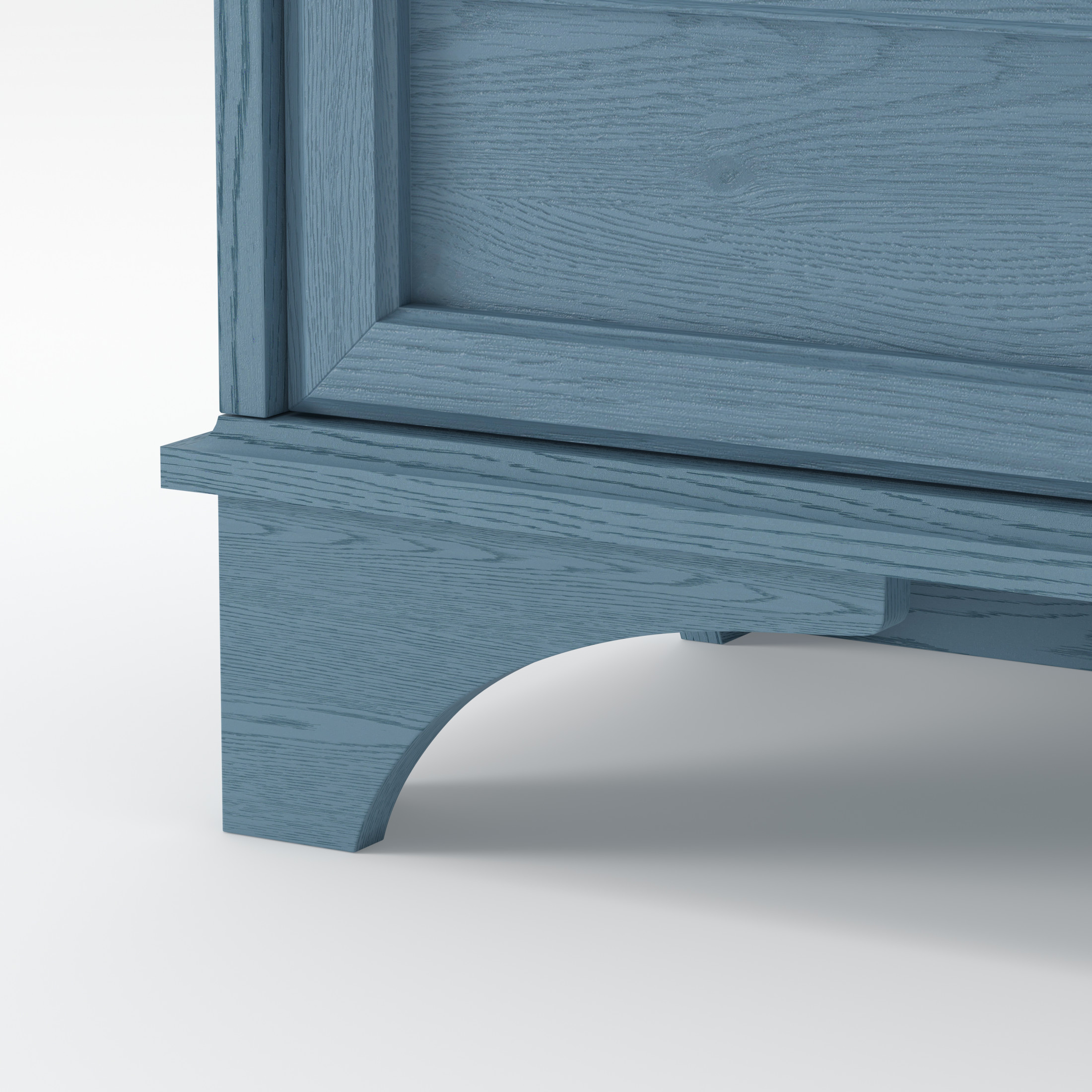 GDF Studio 52.17-Inch Display Cabinet with Glass Doors, 2 Drawers & Adjustable Shelves, Blue