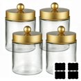 thumbnail image 1 of Countertop Organizer Clear Glass Storage Jar Set Practical Organizational Containers for Kitchen Bathroom 4pcs, 1 of 1