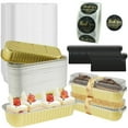 thumbnail image 1 of Aluminum Foil Mini Loaf Pans With Lids 50 Pack 6.8oz Rectangle Baking Cups Muffin Tins, 1 of 8