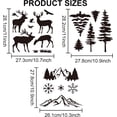 thumbnail image 2 of 1bag 3pcs Large Forest Deer Mountain Stencils 11.8×11.8inch Winter Theme Animal Painting Stencil Snowflake Bird Tree Drawing Spraying Templates with Paint Brush DIY Wall Art Furniture Canvas, 2 of 7