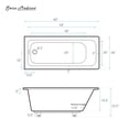 thumbnail image 5 of Voltaire 60 x 36 Reversible Drain Soaking Drop-in Bathtub in Glossy White with Integrated Overflow, Drain Included, 5 of 8