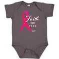 thumbnail image 3 of Inktastic Faith Over Fear Breast Cancer Awareness with Pink Ribbon Boys or Girls Baby Bodysuit, 3 of 5