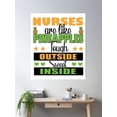 thumbnail image 2 of Nurses Are Like Pineapples Tough Outside Sweet Inside Poster Wall Art, Modern Wall Decor, 16x24 UNFRAMED, 2 of 3
