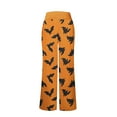 thumbnail image 4 of Women's Halloween Pumpkin Print Lounge Pants, Comfortable Drawstring Waist Pajama Bottoms, Fall Sleepwear, 4 of 5