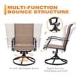 thumbnail image 4 of Nuu Garden Outdoor 2-Piece Patio Swivel Chair Set, Textilene Fabric, Iron Frame, 4 of 4