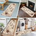 thumbnail image 5 of Runner Rug 2'x6', Brown Farmhouse Washable Non-Slip Hallway Runner Rugs, Retro Country Stars Rustic Branches Berry Bedside Rugs Floor Mats Carpet Runners for Kitchen Bathroom Laundry Room, 5 of 8