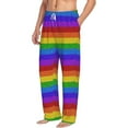 thumbnail image 6 of Logiee Colorful Glitter Rainbow Print Pajama Pants for Men,Men’s Pajama Bottoms,Mens PJ Pants with Pockets & Button Fly-3X-Large, 6 of 6