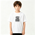 thumbnail image 2 of Just Like Dad If He Had Rizz Boys Graphic Tee, Funny Kid Meme 100% Cotton Kids Short Sleeve T-Shirt 4-13Y, 2 of 5