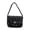 BLACK, variant on Girls Mini Round Velour Purse with Silver Stars, Navy