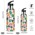 thumbnail image 2 of Yayeee 20oz Insulated Water Bottle Double Wall Stainless Steel with Flip Straw Lid, Floral Blooms, 2 of 7