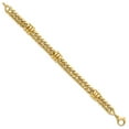 thumbnail image 2 of Diamond2Deal 14K Yellow Gold Fancy Link Bracelet 7.5inch for Women, 2 of 6