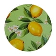 thumbnail image 4 of HAOXIT Lemon Round Tablecloth, Green Tablecloths, Washable Indoor/Outdoor Floral Pattern for Anniversary, Christmas, Wedding Party 38-42, 4 of 8