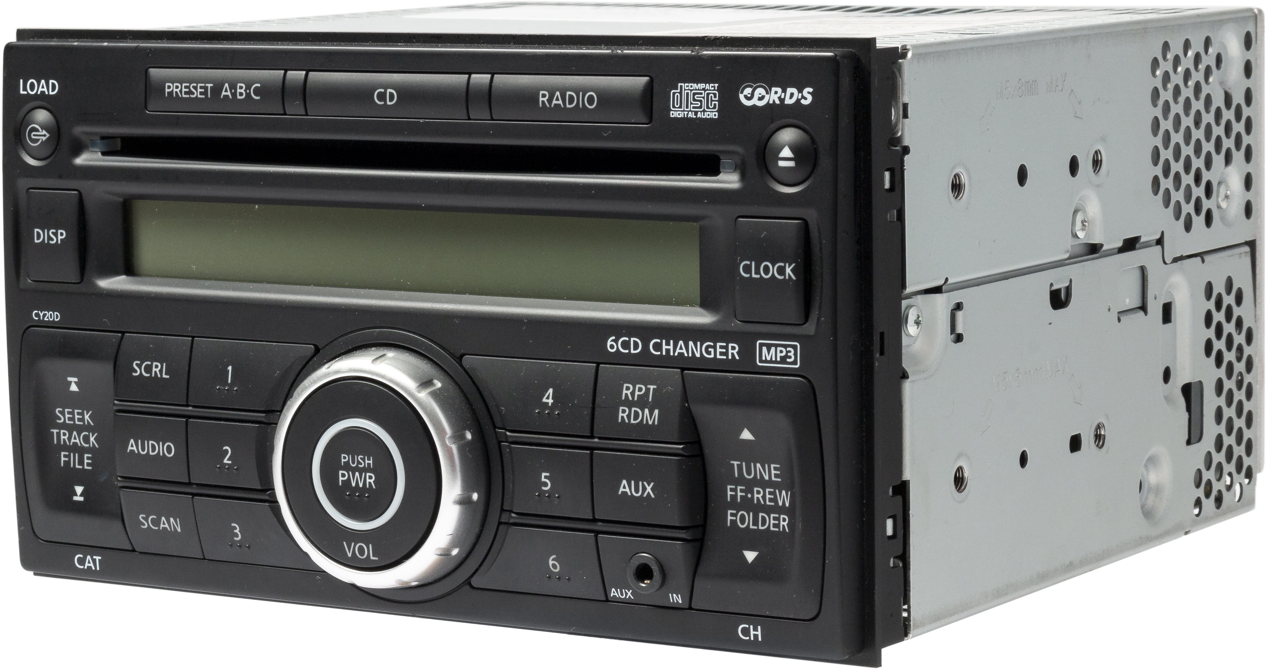 Restored 2007-2009 Nissan Versa AM FM Radio 6 Disc CD MP3 Player 28185EM31C Face CY20D (Refurbished)