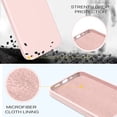 thumbnail image 4 of iPhone 13 Case,Phone Case for iPhone 13,Slim Fit Liquid Silicone Soft Gel Rubber Lightweight Microfiber Lining Shockproof Anti-Scratch Protective Phone Cover for iPhone 13 6.1''2021, Pink Sand, 4 of 8