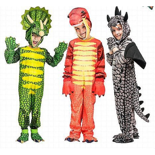 4-6Y Disfraz de dinosaurio para niños, accesorios de actuación, mascarada, Cos, ropa de fiesta de escenario de juego de rol