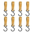thumbnail image 1 of 8 Pcs Leather S-Hooks Leather Hook,S-Hooks S Shaped Hooks Coat Hook for Hanging, Camping Hook Hange, 1 of 5