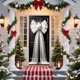 thumbnail image 5 of Adornos navideños, regalos navideños, cortina navideña de 35 x 71 pulgadas, decoración navideña para puerta y pared, festival, fiesta, poliéster., 5 of 9