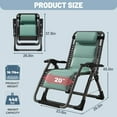 thumbnail image 3 of NAIZEA Zero Gravity Chair, Adjustable Lawn Recliner, Folding Lounge Recliners with Headrest and Cup Holder, 3 of 7