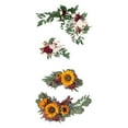 thumbnail image 1 of Guirnalda de flores artificiales de estilo rústico, centro de mesa con flores de seda Rojo Rosa Amarillo Rojo, 1 of 9