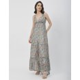 thumbnail image 3 of Moomaya Sleeveless V Neck A-Line Printed Dress - Women's Boho A-Line Dress, 3 of 9