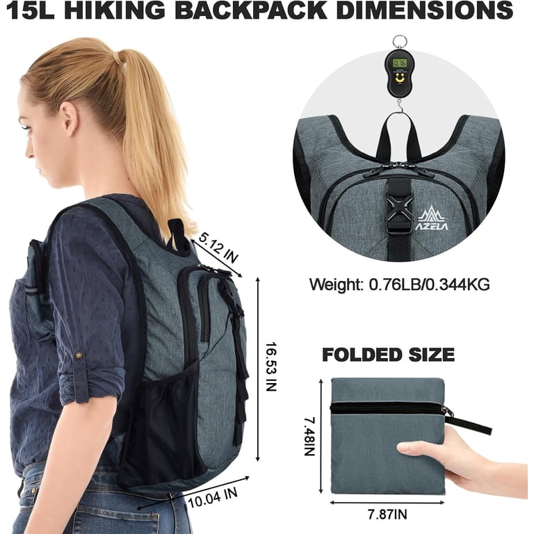 15l backpack hiking SKYSPER Foldable Lightweight Packable Travel Daypack with Chest Strap Small Outdoor Folding Back Pack Collapsible Bag for Women Men (Black) : Sports & Outdoors the INOXTO 15L UrbanTrail Lightweight Hiking Pack offers the perfect balance of comfort Urbanmax Hiking Backpack 15L Small