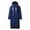 a-Blue8131, variant on VNKIDY Women Parkas Warm Lightweight Solid Color Cotton Padded Coats Slim Fit Long Sleeve Zipper Hooded Jacket For Autumn Winter Casual Outerwear