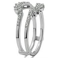 Contoured Wedding Ring Jacket in Sterling Silver (0.22ctw)