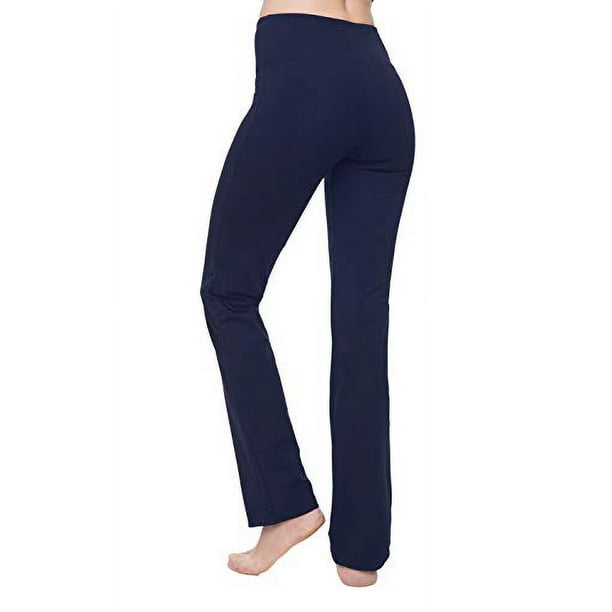 Nirlon Straight Leg Yoga Pants With Pockets - High Waisted Leggings For  Women 