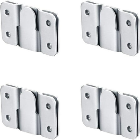 

Flush Mount Brackets Headboard Wall Fixing Brackets Wall Mount Interlocking Z Clip Hook Hardware for Furniture Connecting Pictures Mirrors Frames Hanging (4pcs silver)