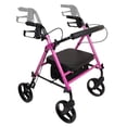 thumbnail image 6 of Rollator  Aluminum  Height Adjustable  Pink, 6 of 8