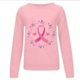 thumbnail image 4 of Homenesgenics Breast Cancer Awareness Shirts Plus Size for Women and Men Women Fashion Casual Print Round Neck Loose Long Sleeve T-Shirt Tops Blouse Hoodless Sweatshirts Pink M, 4 of 4