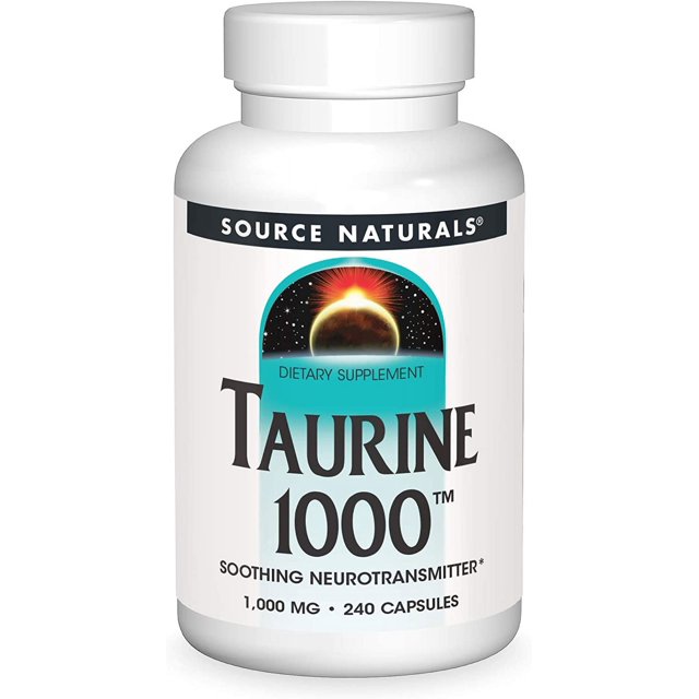 Source Naturals | Taurine, 100 Mg, 240 Caps | Taurina, 100 Mg, 240 Cápsulas,