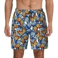 thumbnail image 2 of Picia Colorful Butterfly1 pattern Mens Swim Trunks with Compression Liner Stretch Beach Shorts Quick Dry with Zipper Pockets No-Chafing Board Shorts-X-Large, 2 of 9