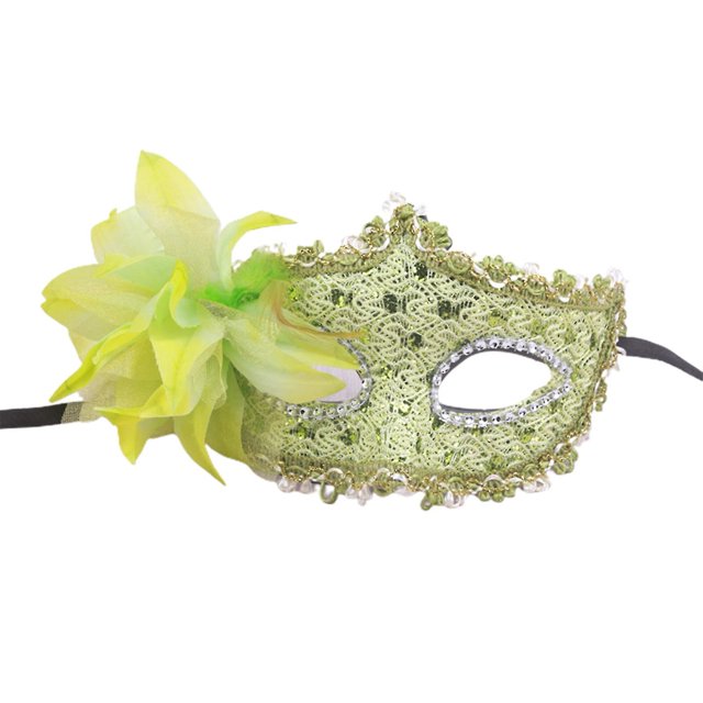 Cubierta de la cara de Cosplay Bellamente Personalidad Acogedora Elegancia Cómodo Portátil Creativo Adornado Diamantes de imitación Media cara Máscara veneciana de encaje para regalo