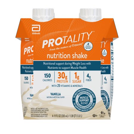 PROTALITY PROTEIN NUTRITION SHAKE I VANILLA I 4 PACK
