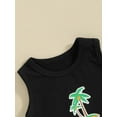 thumbnail image 6 of Musuos Toddler Boy Summer 2 Piece Outfits, 6 12 18 24M 3Y Crew Neck Sleeveless Letter Print Tank Tops + Elastic Waist Shorts Infant Set, 6 of 10